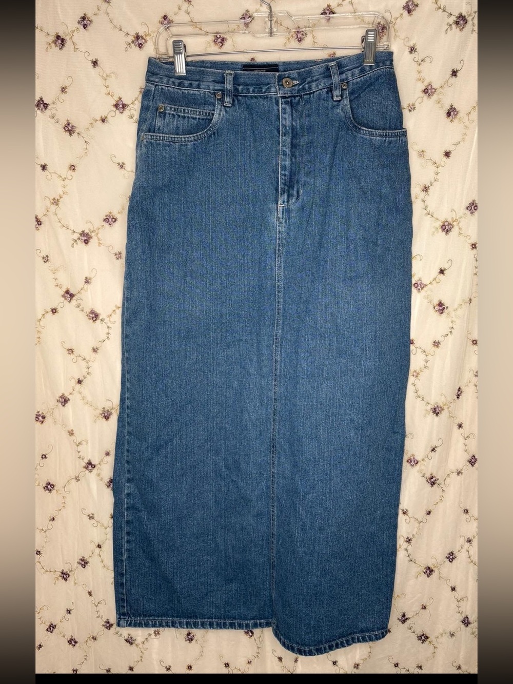 Sonoma Medium Blue Straight-Leg Denim Skirt